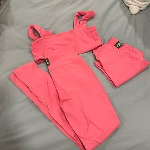 Daily Drills Pink Leggings Set